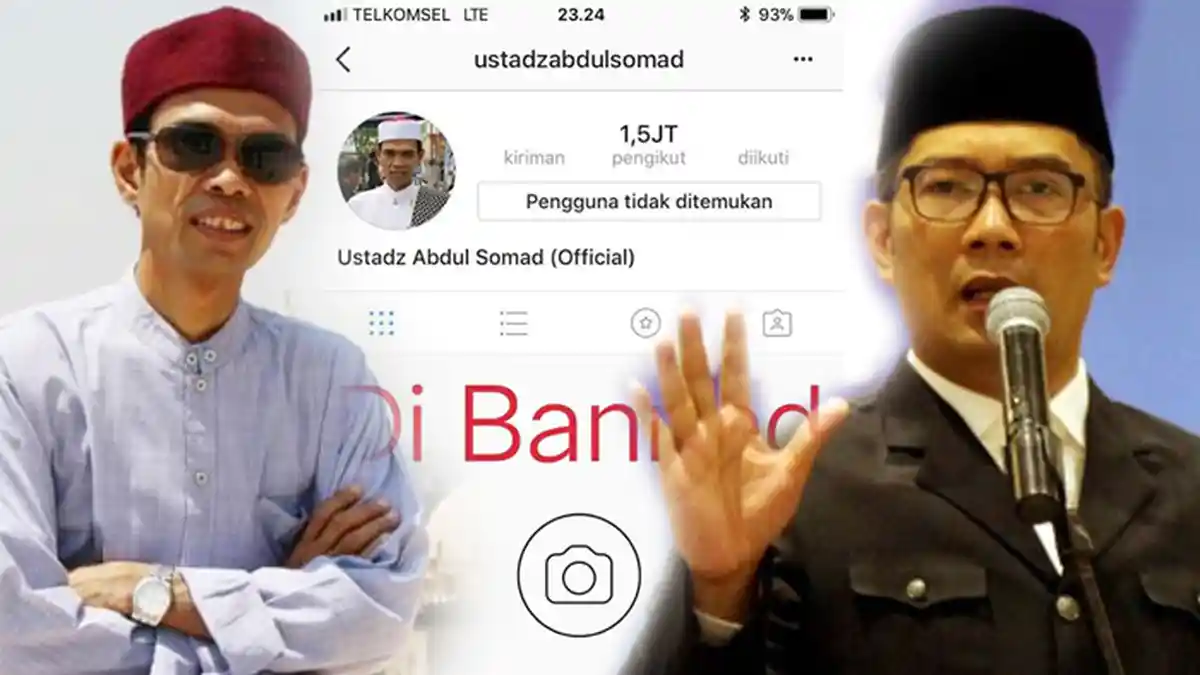 Akun Instagram Ustaz Abdul Somad Diblokir, Ridwan Kamil Ikut Tulis Keluhannya ke Pihak Instagram