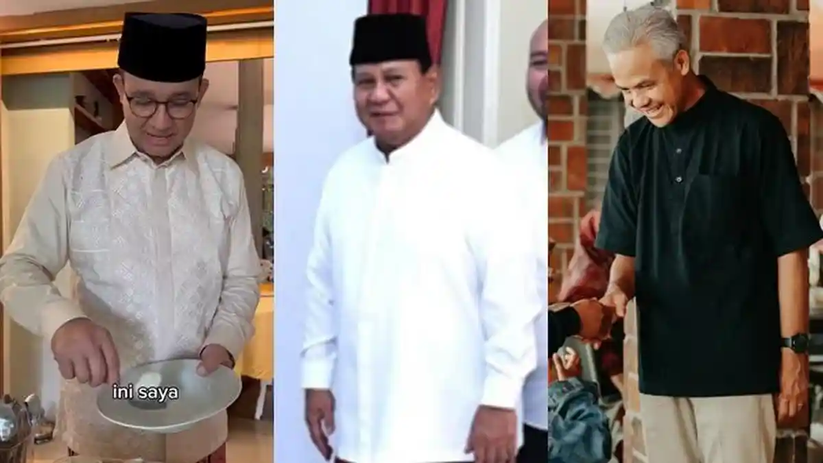 Menengok Kemeriahan Open House Lebaran Anies Baswedan, Prabowo Subianto dan Ganjar Pranowo