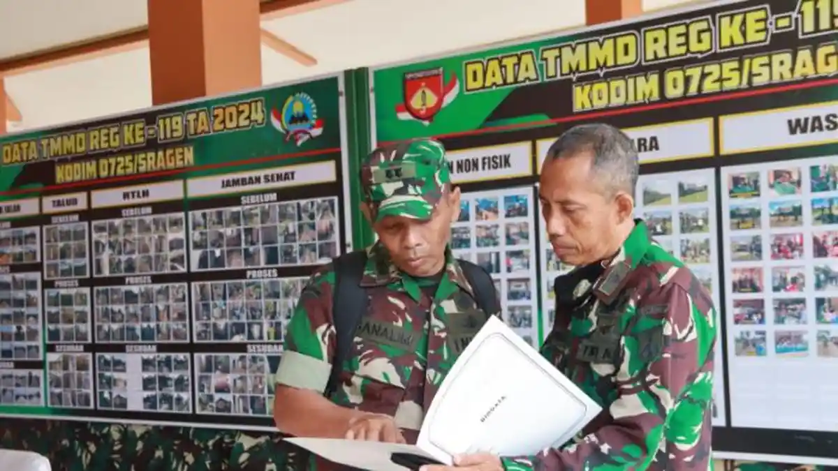 Wasev ITDAM Tinjau Kotis TMMD Reguler Ke 119 Kodim 0725/Sragen