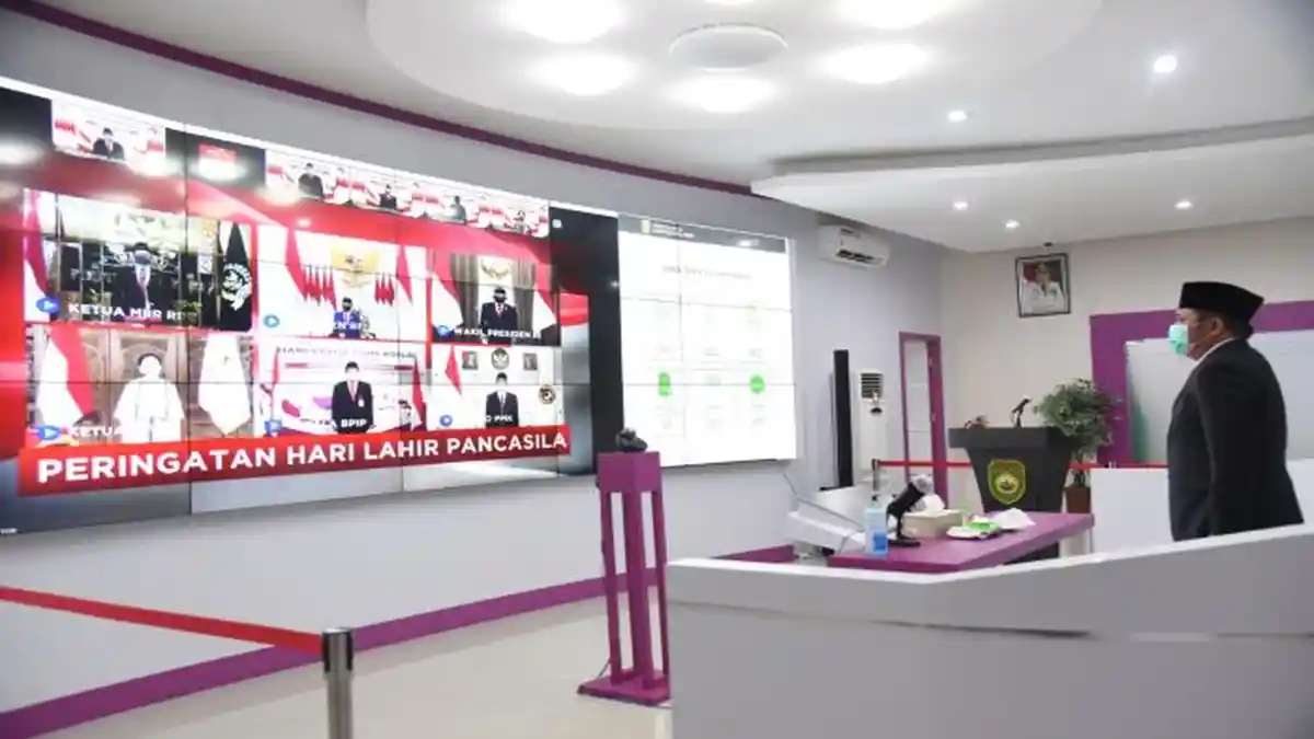 Herman Deru Peringati Hari Lahir Pancasila Bersama Presiden Jokowi Secara Virtual
