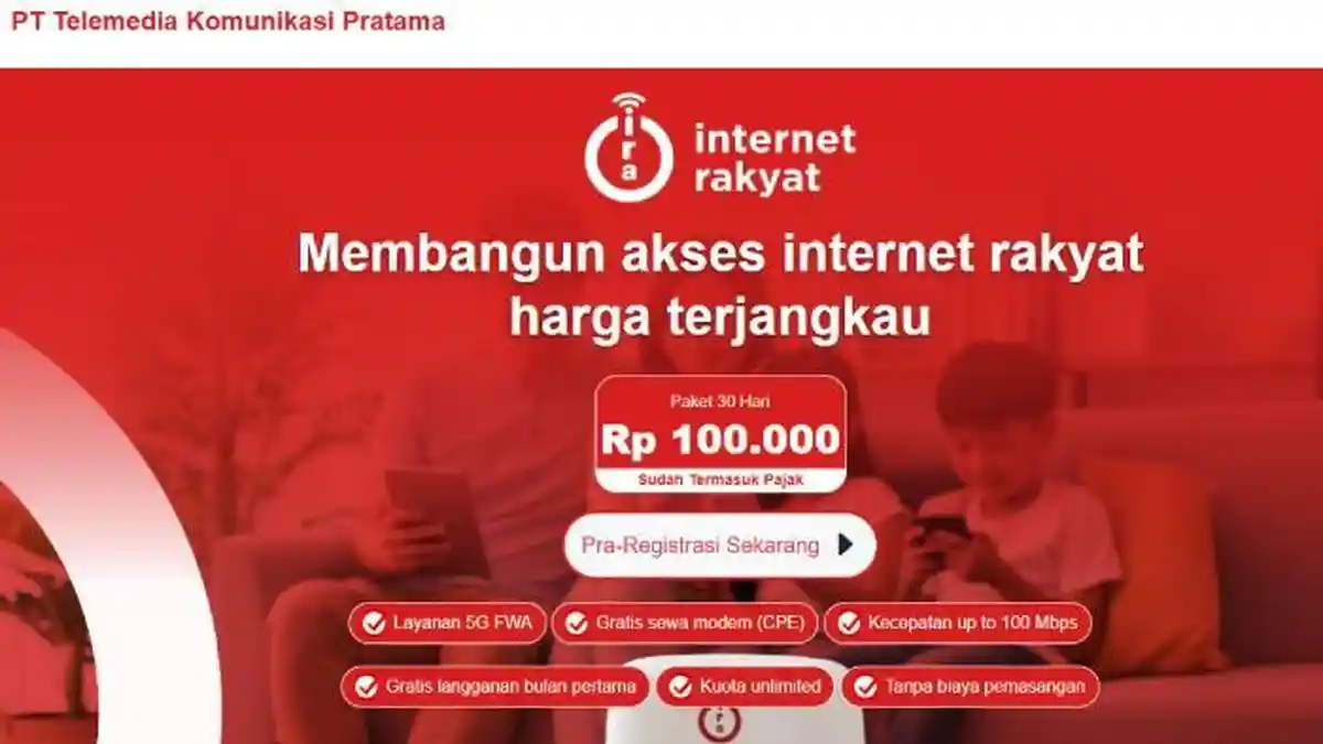 Cara Daftar Internet Rakyat, Paket Rp100.000 untuk 30 Hari, Kecepatan ...