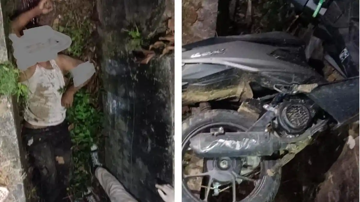Diduga Mabuk, Seorang Pria di Nunukan Terlibat Kecelakaan Tunggal, Motor Tabrak Parit hingga Tewas