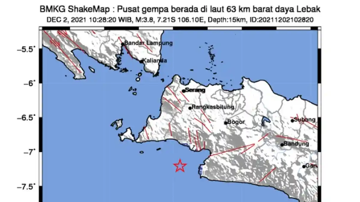 Gempa Tadi Pukul 10.28 WIB, Wilayah Banten Diguncang, Berikut Info Terkini BMKG