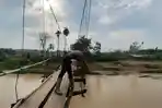 Jembatan Gantung Batu Hula Rusak, Satbrimob Sumut Turun Mengecek Akses Vital Petani
