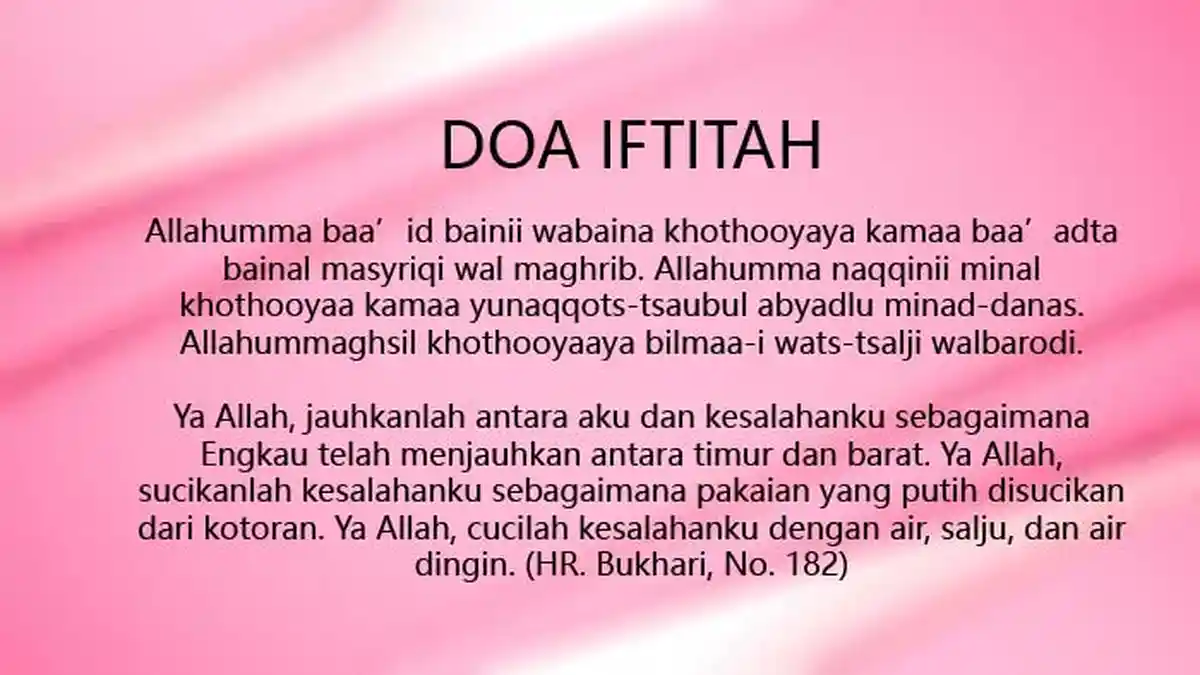 Kumpulan Doa Iftitah dan Hukum Membacanya dalam Sholat