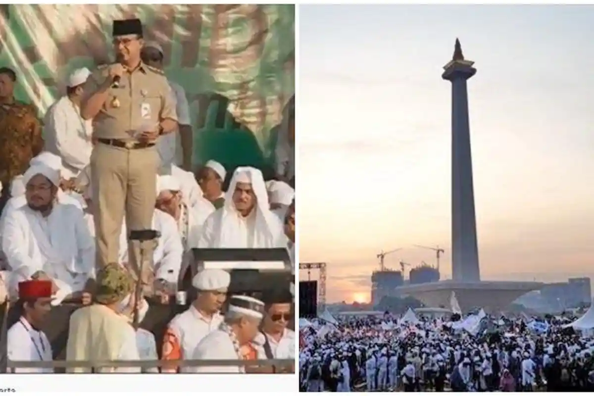 Reuni 212, Sederet Tokoh Hadir, Dari Anies Baswedan Pakai Seragam Dinas PNS hingga Istri Sandiaga