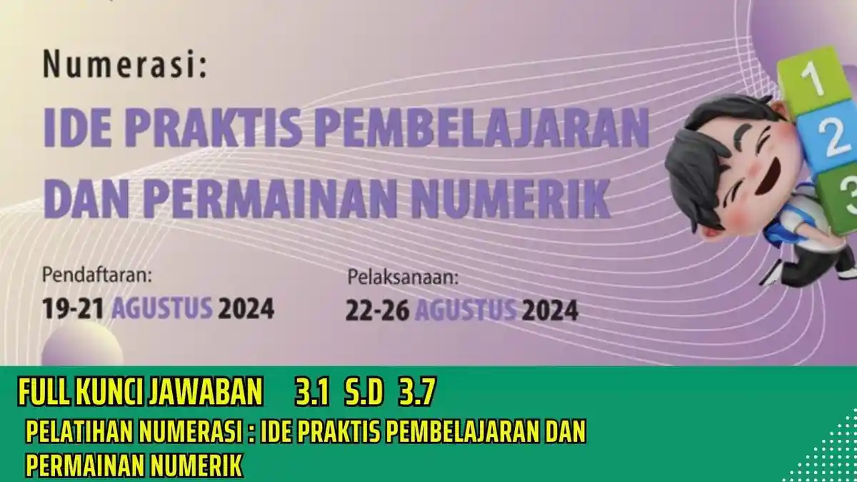 Kunci Jawaban Modul 3.7 Permainan Berbasis Non Digital Kaya Numerasi, Pelatihan Pintar Kemenag
