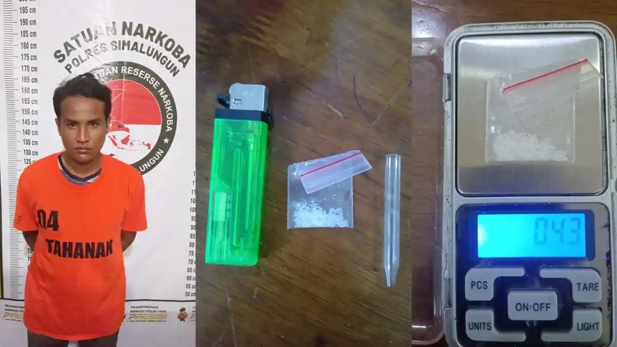 Berusaha Melarikan Diri, DS Ditangkap Sat Narkoba Polres Simalungun di Juma Sihala