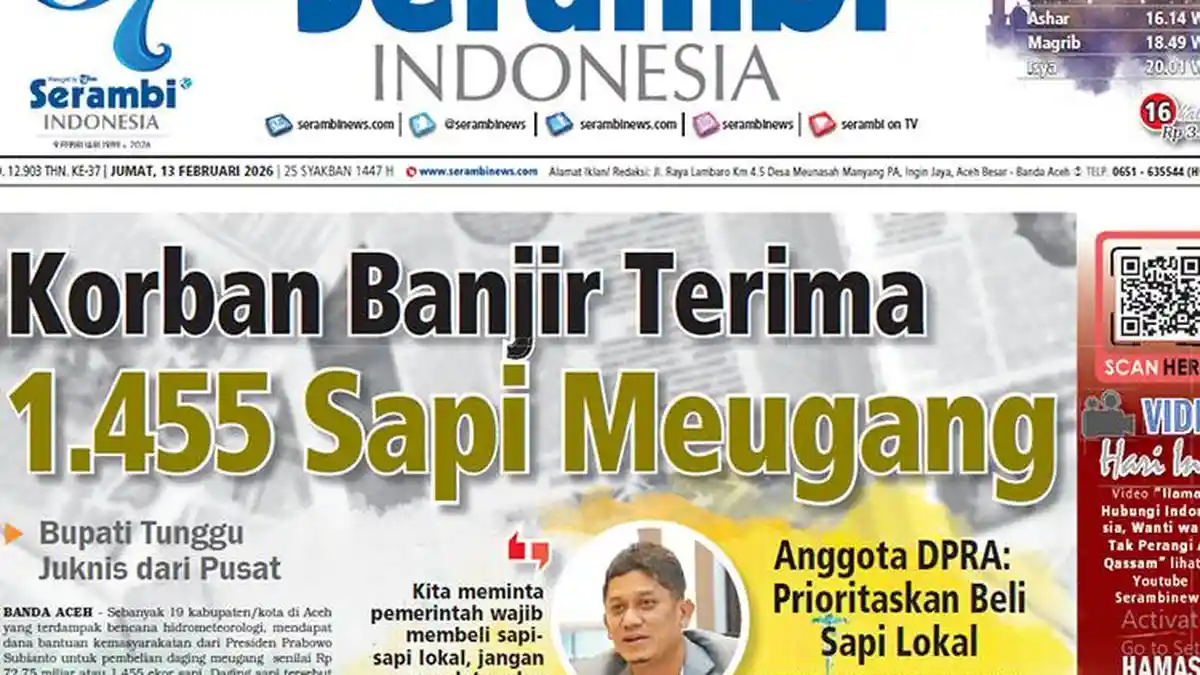 Korban Banjir Aceh Dapat 1.455 Sapi Meugang, Bupati Tunggu Juknis dari Pusat