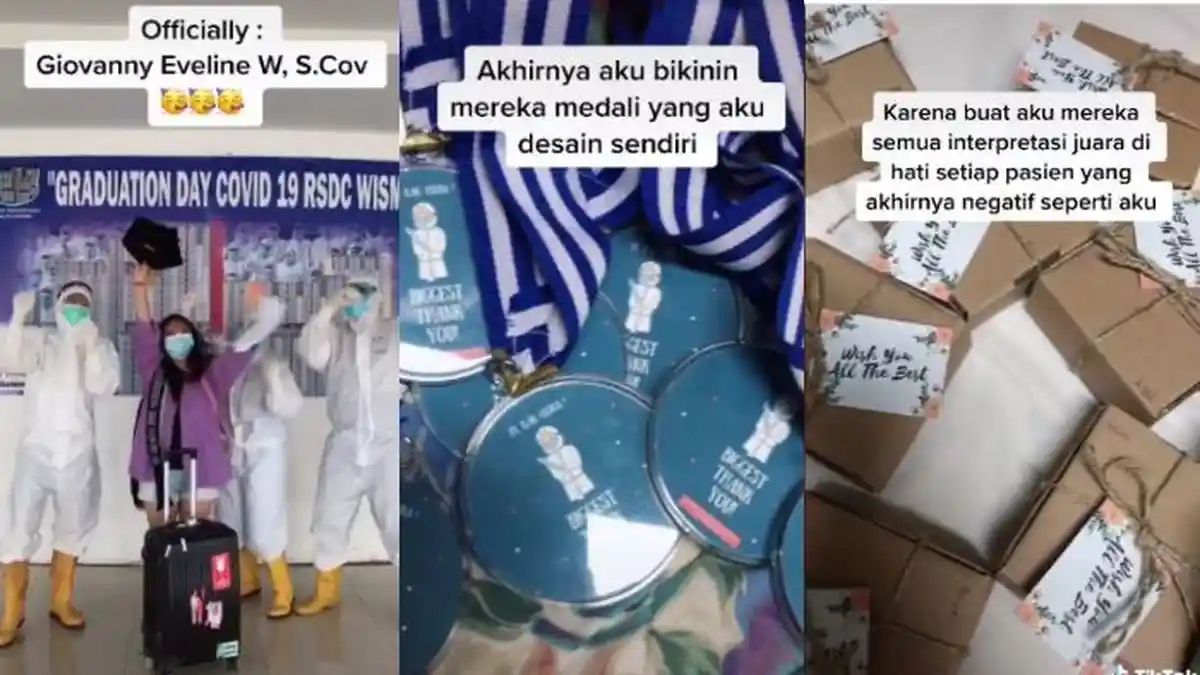Viral Pasien Rayakan Ala Wisuda Setelah Negatif Covid-19, Beri Mendali kepada Para Tenaga Kesehatan