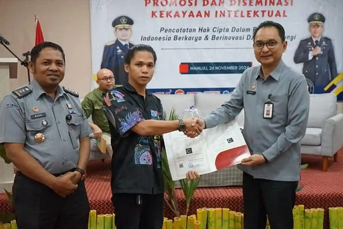 Kakanwil Kemenkumham Sulbar Sebut Pencatatan KI Penting Untuk Perekonomian