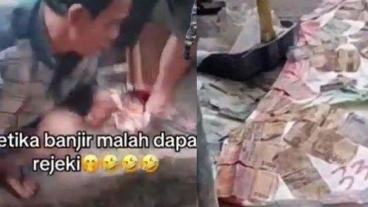Hadapi Musibah Banjir Warga Malah Dapat Rejeki Nomplok di Teras Rumah, Sosok Pemilik Uang Dicari