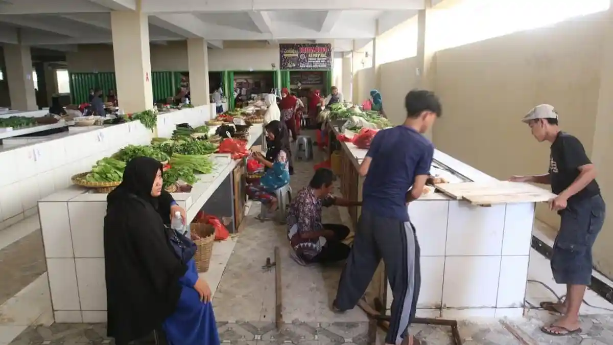 Pedagang Sudah Tempati Gedung Baru Pasar Smep Bandar Lampung