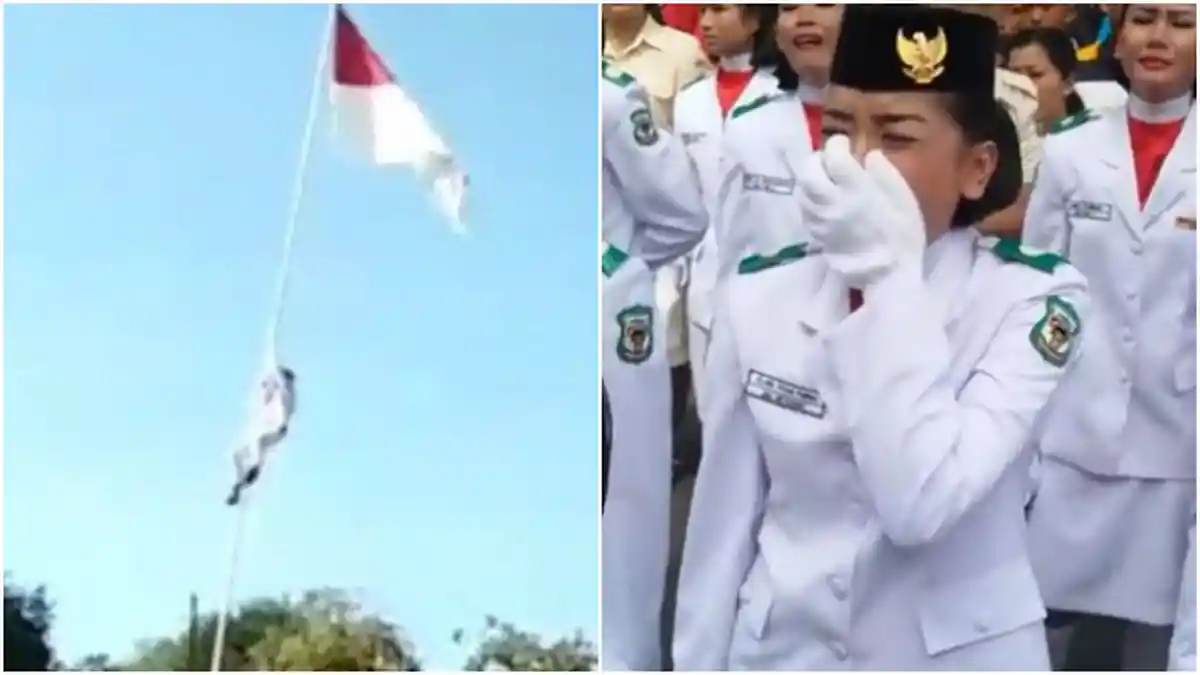 Video Detik-detik Kecelakaan Timpa 2 Paskibra Putra dan Putri saat Upacara Kemerdekaan/HUT RI ke-74