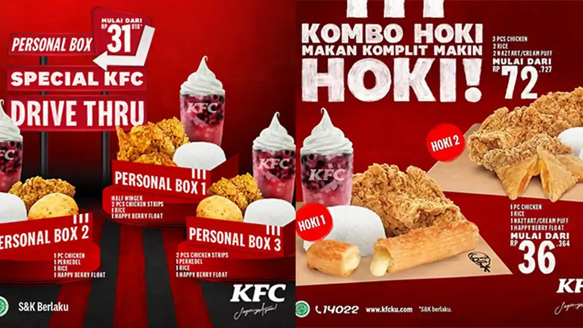 Sarapan Hemat, Nikmati Promo KFC Hari Ini 2 Maret 2021, 1 Ayam, Nasi, dan Minuman Rp 30 Ribuan