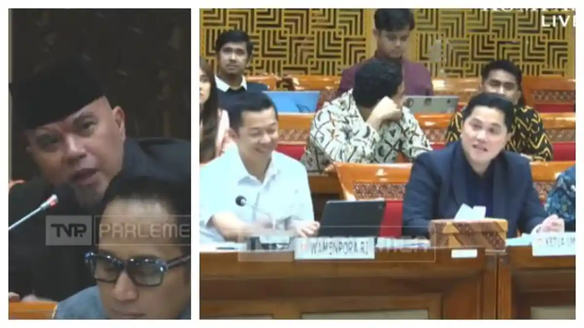 Erick Thohir Tertawa Dengar Usul Ahmad Dhani soal Naturalisasi saat Rapat di DPR