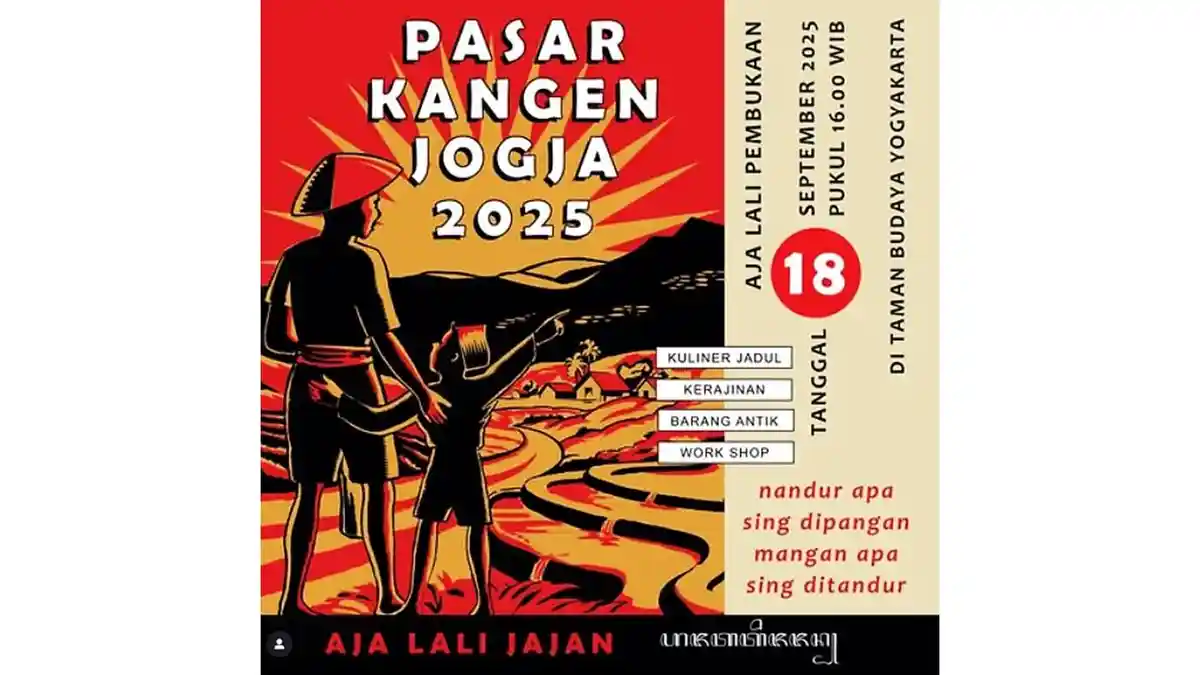 Jadwal Pembukaan Pasar Kangen Jogja Kamis 18 September 2025