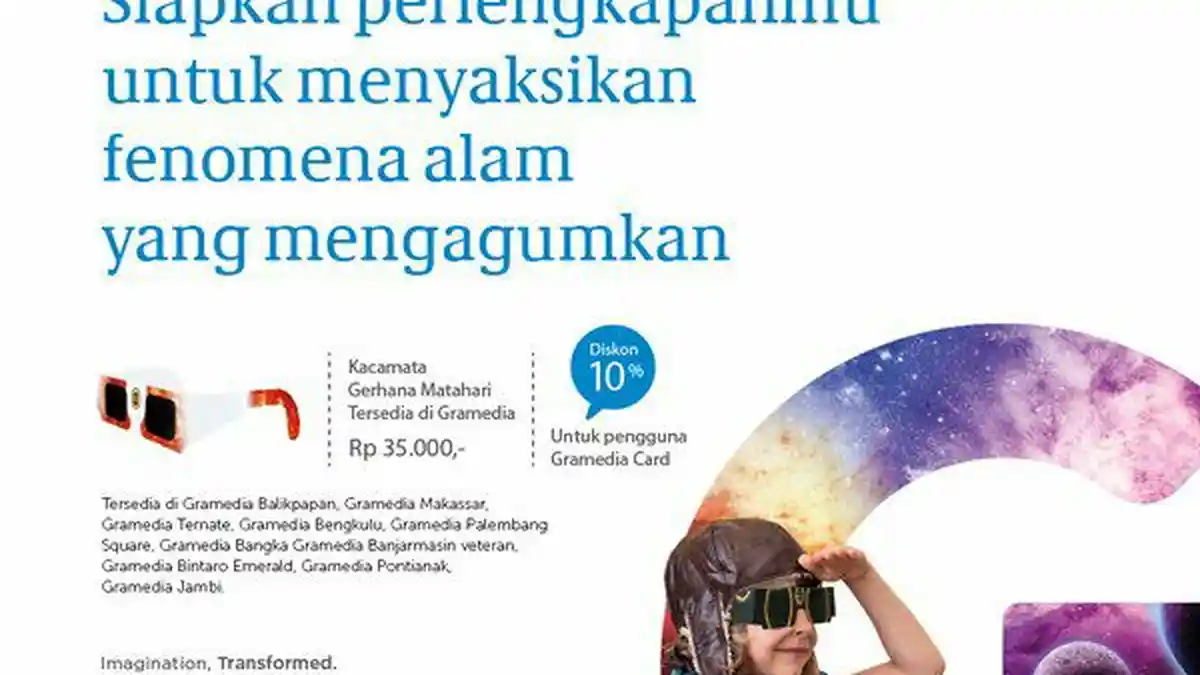 Gerhana Matahari Total Akan Terjadi, Toko Gramedia Jual Kacamatanya