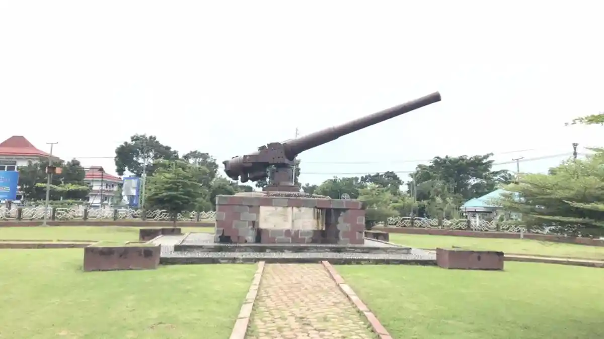 Meriam Honisuit Buatan Inggris yang Dibawa Kolonial Jepang ke Bengkulu Selatan Pada 1942
