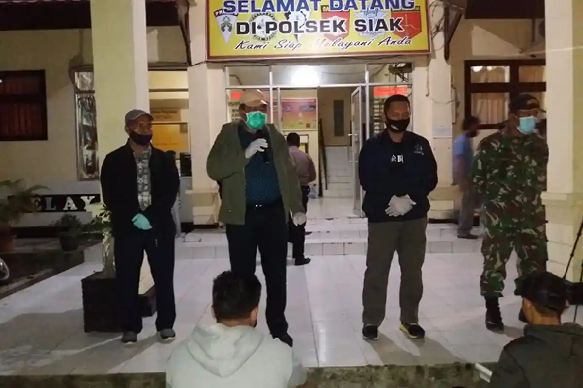 BANDEL Masih Keluyuran Malam,Belasan Murid SMP Terjaring Tim Gabungan yang Dipimpin Bupati Siak Riau