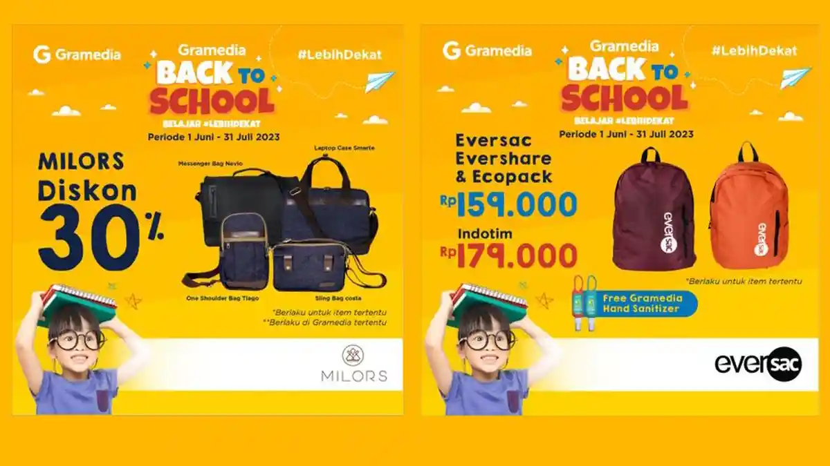 Sambut Tahun Ajaran Baru Bersama Promo Gramedia Back To School: Belajar Lebih Dekat