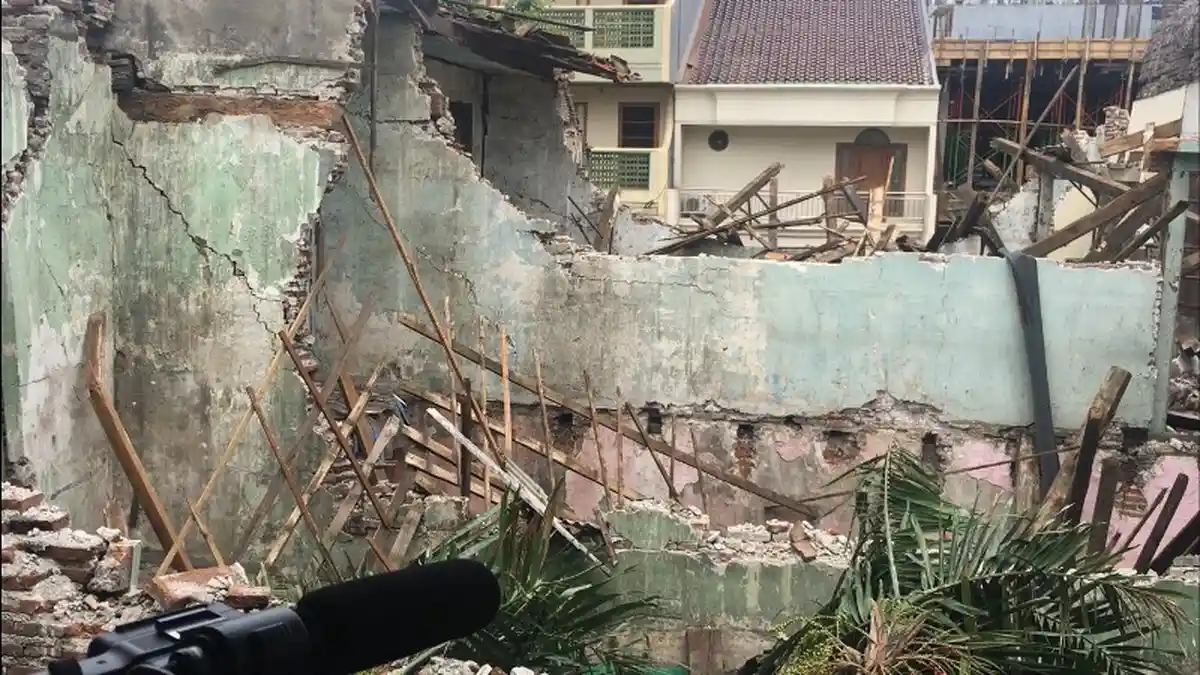 Kondisi Terkini Aula SMPN 32 Jakarta, Seluruh Atap Ambruk