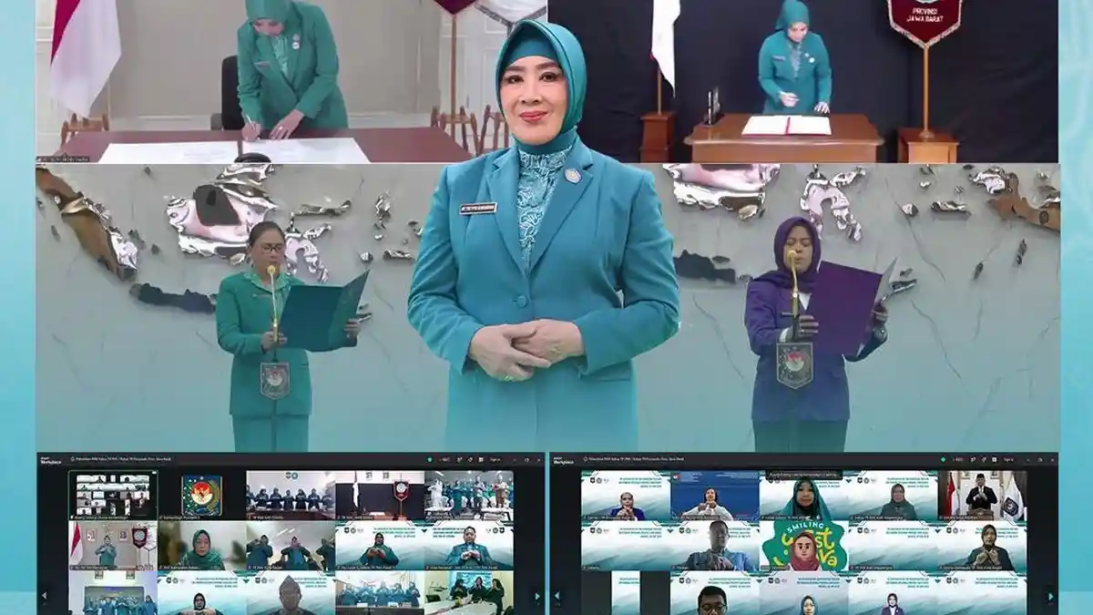 Tri Tito Lantik Ketua TP PKK dan Ketua Tim Pembina Posyandu Jabar, Tekankan Penguatan Kelembagaan - Tribunnews.com