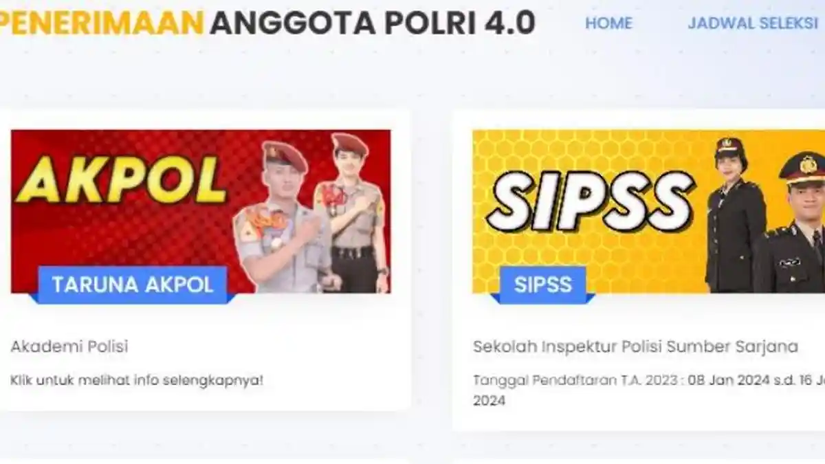 Penerimaan Polri SIPSS 2024 Telah Dibuka, Ini Syarat dan dan Cara Daftarnya