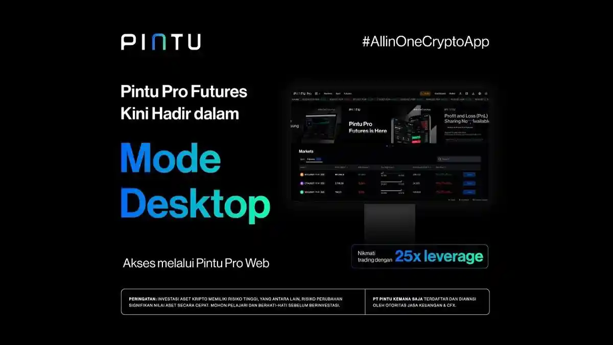 Beri Kemudahan para Trader, Aplikasi PINTU Luncurkan Pintu Pro Futures Versi Web 