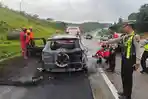 Kronologi Mobil Terbakar Akibat Korsleting di Tol Semarang-Solo, Sopir Juga Tak Punya SIM