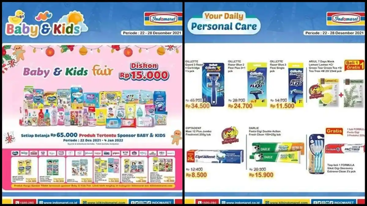 Promo Indomaret Hari ini Rabu 22 Desember 2021, Belanja Kebutuhan Anak Ada Diskon hingga Rp 15.000