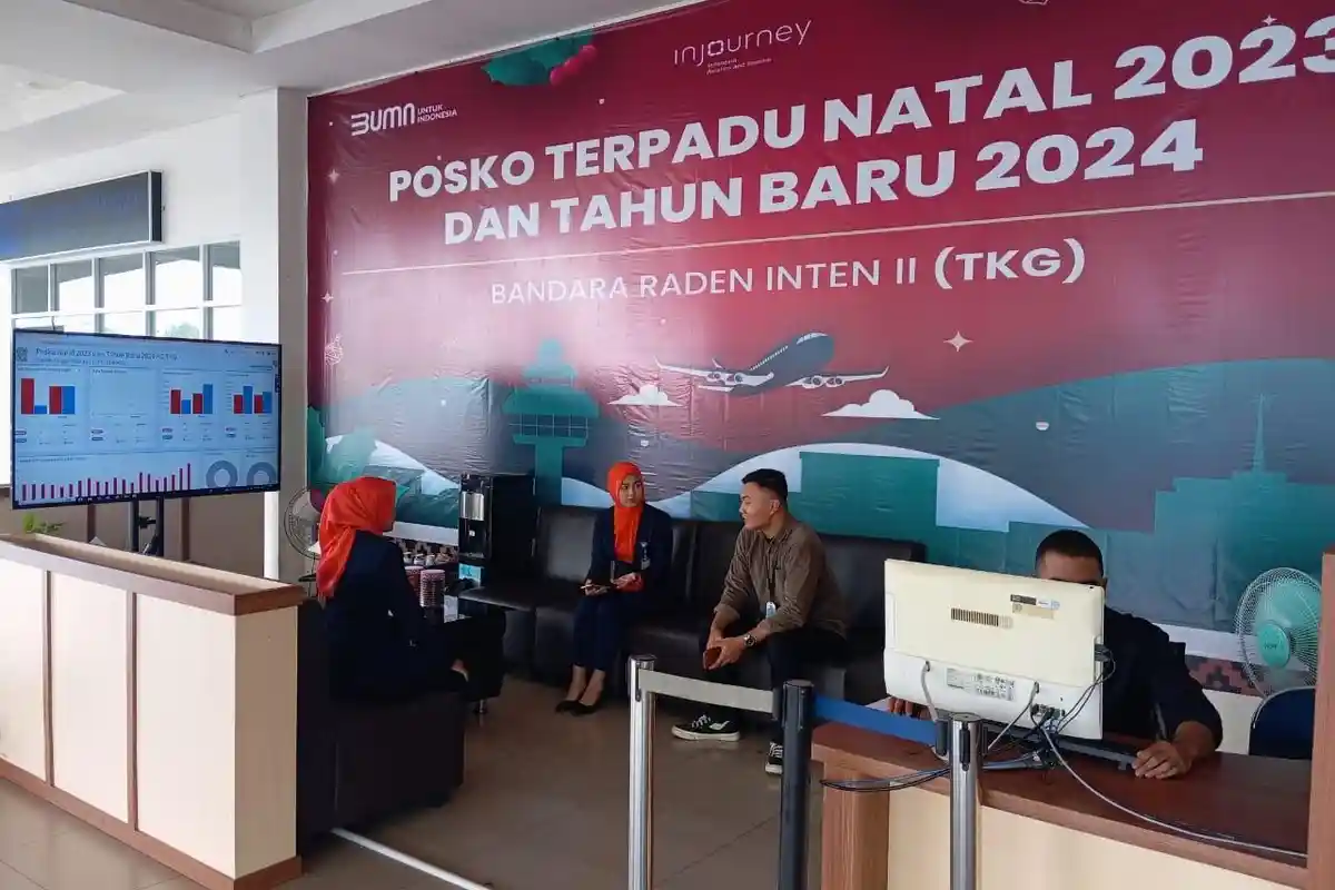 3 Hari Libur Nataru, Bandara Radin Inten II Lampung Layani 8.537 Penumpang