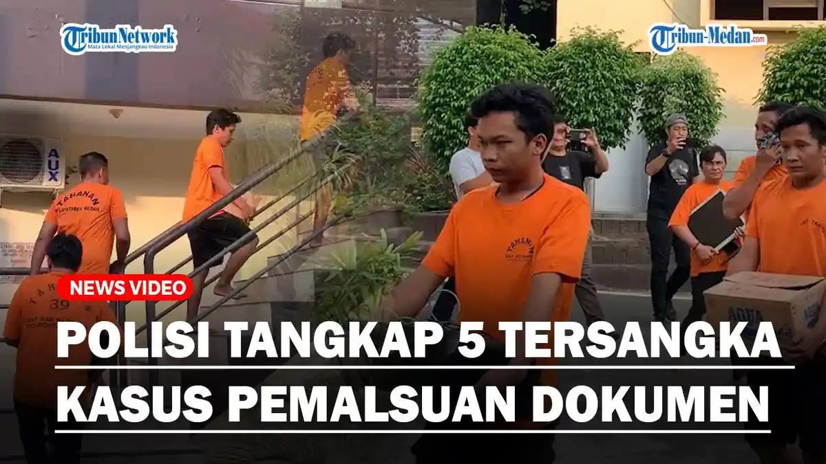 Inilah Tampang 5 Tersangka Terlibat Pemalsuan SIM, STNK, BPKB, Akta Cerai, Kronologi Penangkapan
