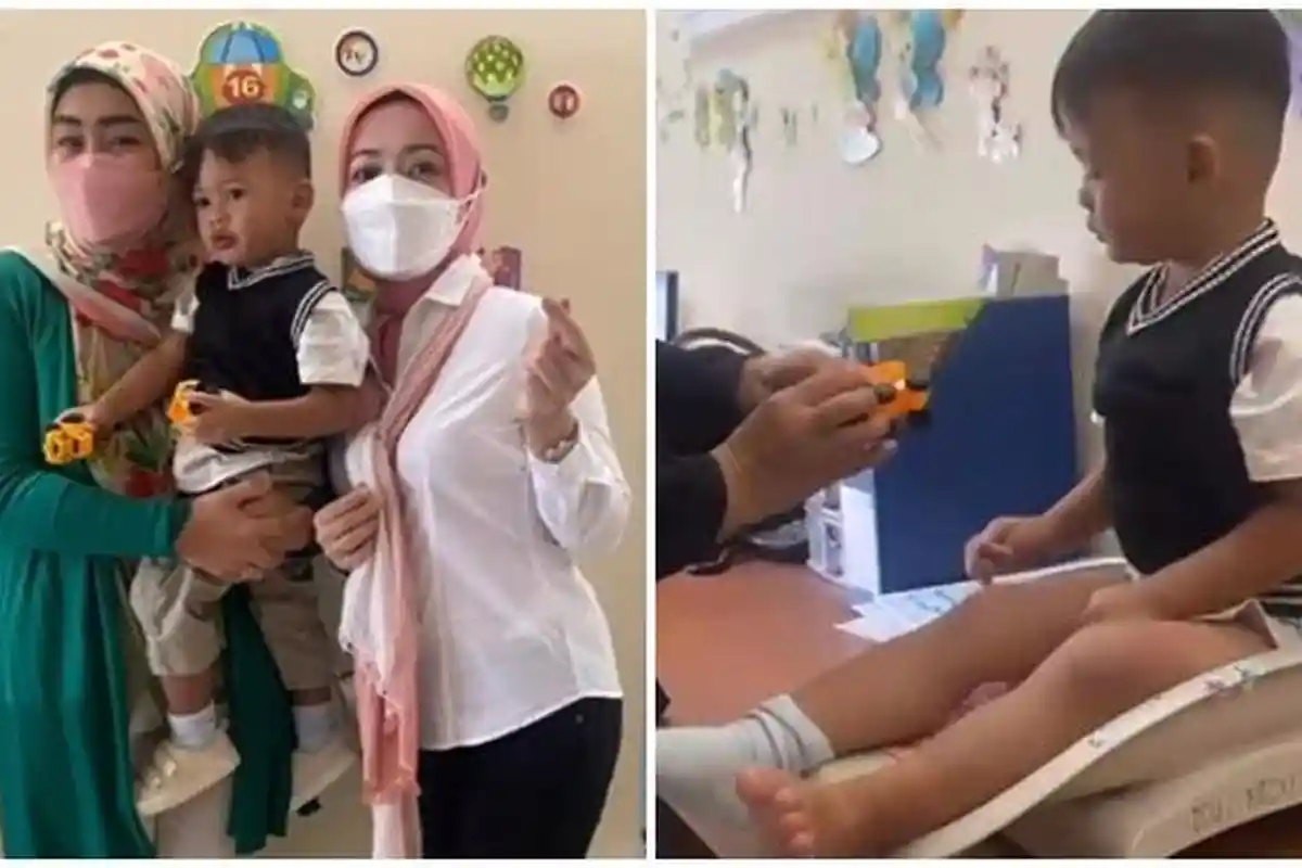 Cuma Pakai Kaos Kaki Sebelah, Kelakuan Kocak Arka Diajak Atalia Praratya Periksa ke Dokter Disorot