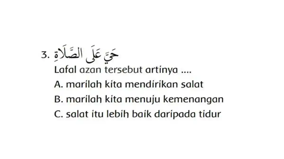 Kunci Jawaban PAI Kelas 2 SD Kurikulum Merdeka Halaman 114, Lafal Azan ...