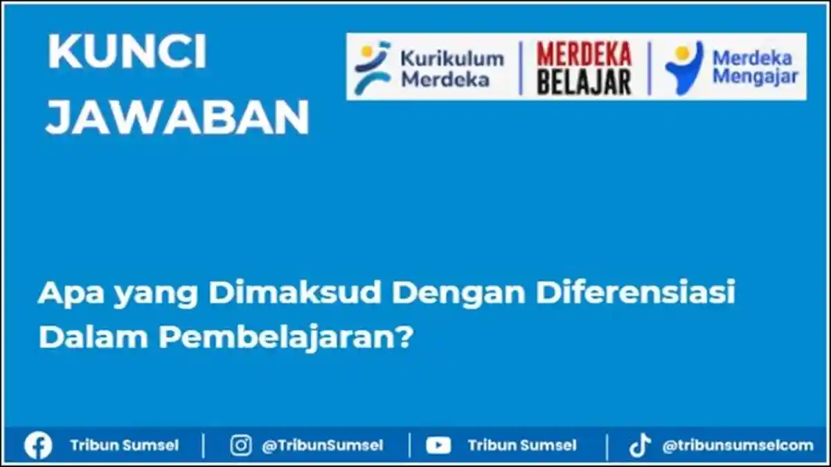 Apa yang Dimaksud Dengan Diferensiasi Dalam Pembelajaran? Kunci Jawaban  Modul 2 PMM