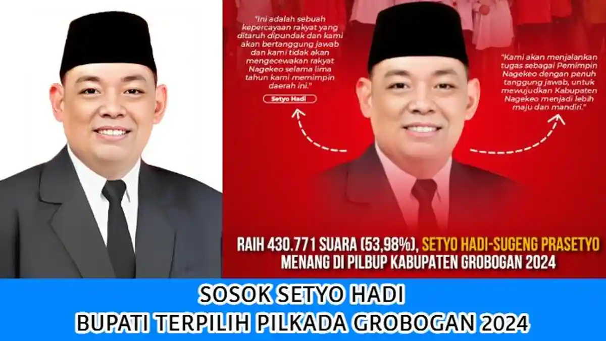 Profil Setyo Hadi, Pemenang Pilkada Grobogan 2024, Mantan Kades Jadi Bupati, Intip Hartanya: Rp 2 M
