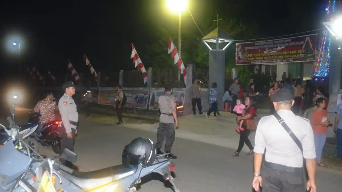 Polsek Menjalin Berhasil Ciptakan Situasi Aman Selama Perayaan Natal