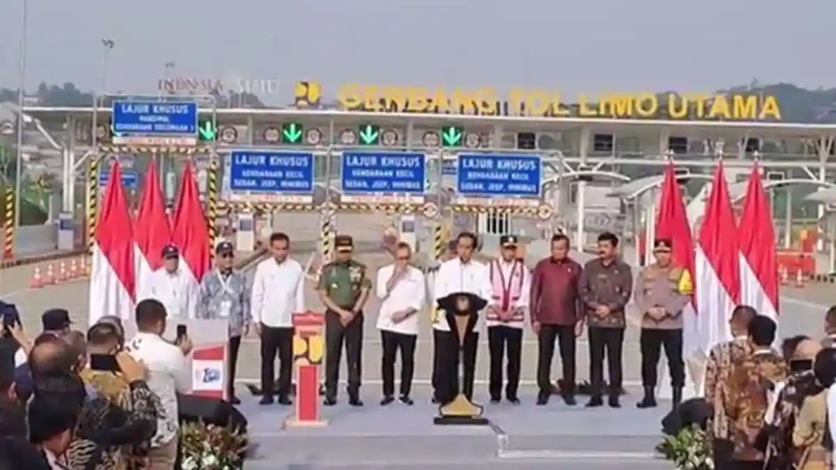 Tol Cijago Seksi 3B Junction Krukut Limo Depok Diresmikan Joko Widodo, Arus Mudik Bisa Dioperasikan