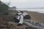 Duduk Persoalan Kayu Log Besar Sampai  Berjatuhan dari Tongkang  ke Perairan Takisung Kalsel