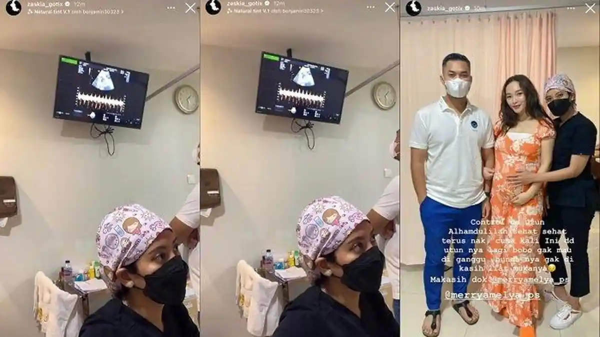 Tak Peduli Isu Sirajuddin Hamili Wanita Lain, Zaskia Gotik Pamer Periksa Kandungan Ditemani Suami
