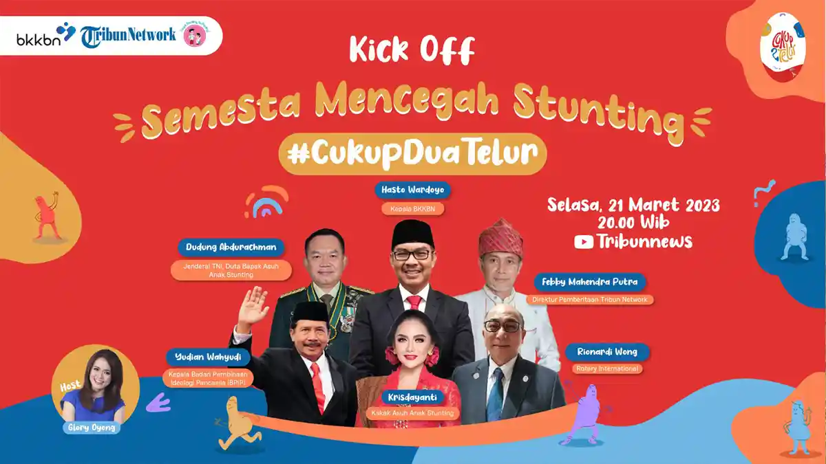 Kampanye Cukup Dua Telur, BKKBN dan Tribun Network Sukseskan Program Cegah Stunting di Indonesia