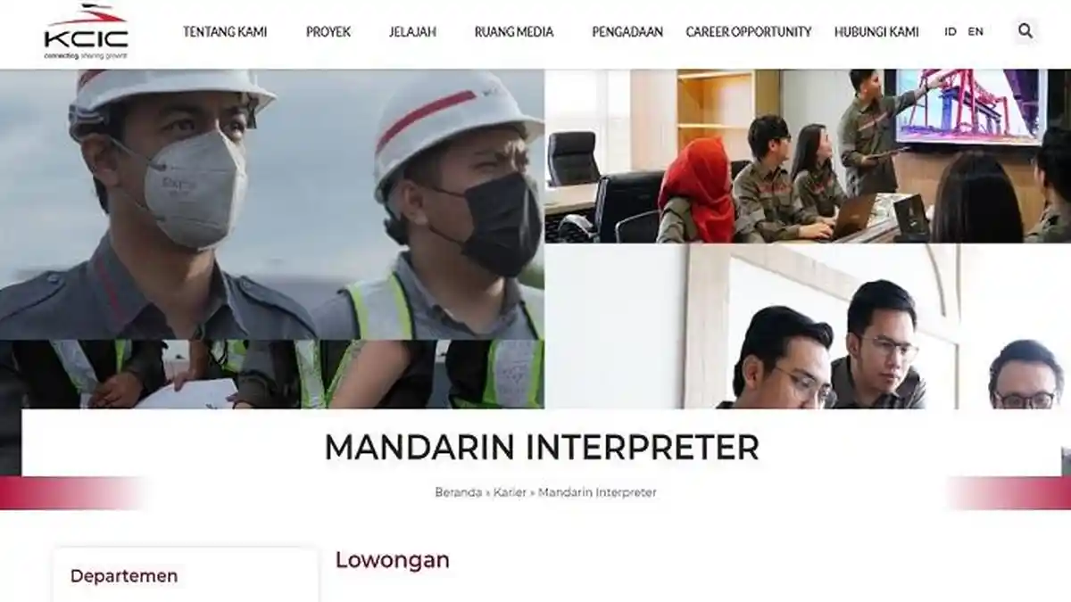 Lowongan Kerja KCIC Posisi Mandarin Interpreter, Ini Syarat dan Cara Daftarnya