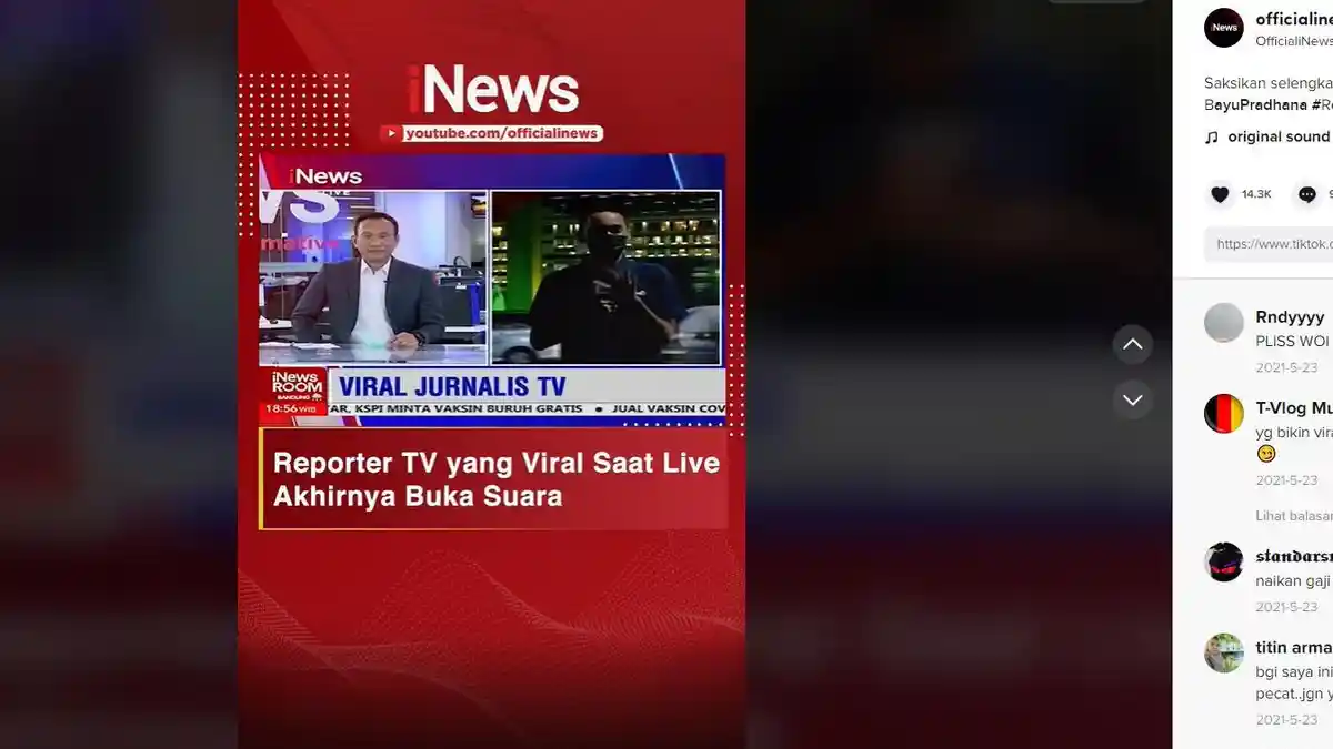 Video Viral TikTok, Reporter Televisi Kenamaan Menghilang Saat Liputan ...