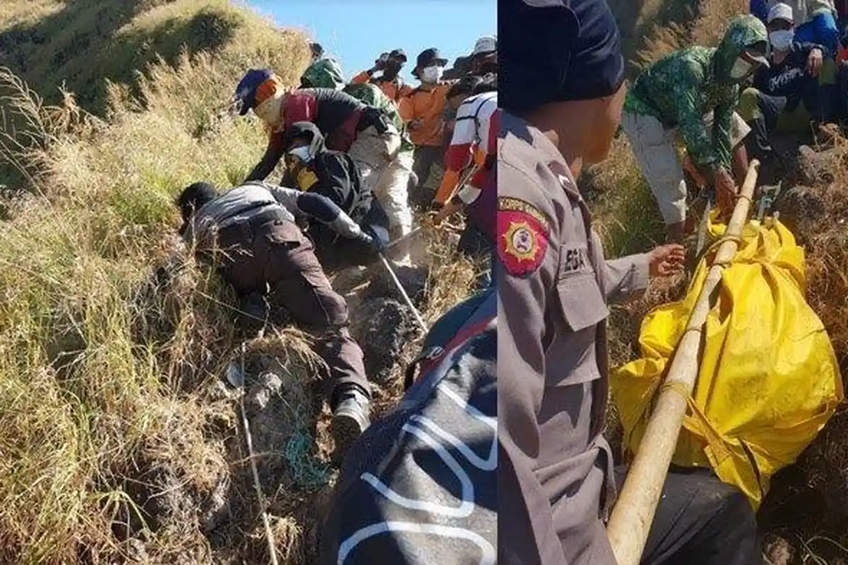 Detik-detik Evakuasi Pendaki dari 400 Meter Dasar Jurang di Gunung Piramid, Jenazah Dibalut