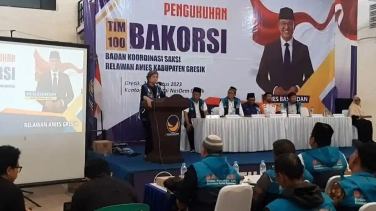 Demi Menangkan Anies Baswedan, Partai NasDem Gresik Siapkan 100 Badan Koordinasi Saksi
