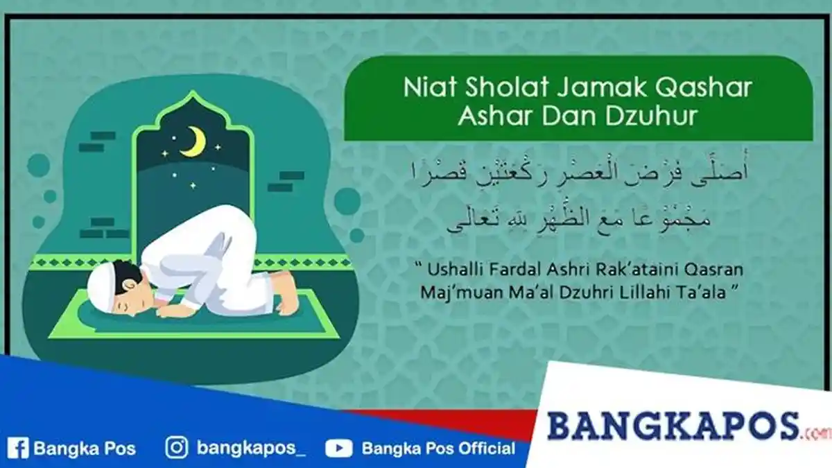 Berapa Rakaat Sholat Jamak Qashar Dzuhur dan Ashar, Berikut Panduan dan Bacaan Niatnya