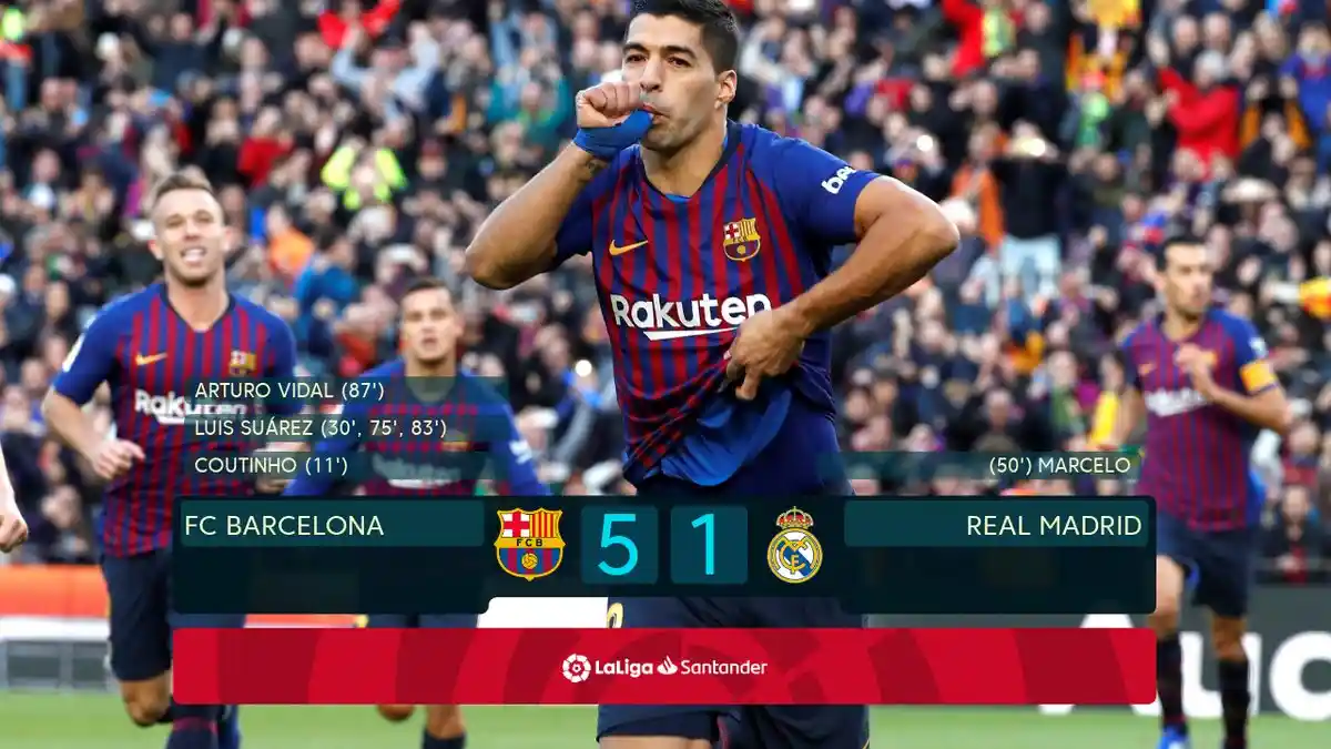 Hasil Liga Spanyol - Barcelona Gilas Real Madrid Dalam Duel El Clasico di Camp Nou