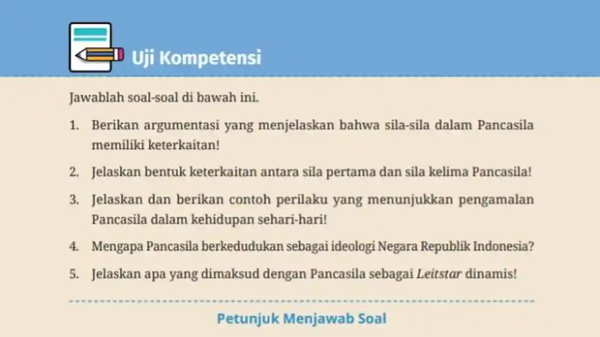 Kunci Jawaban Pendidikan Pancasila Kelas 11 Halaman 30 Kurikulum Merdeka, Uji Kompetensi Bab 1