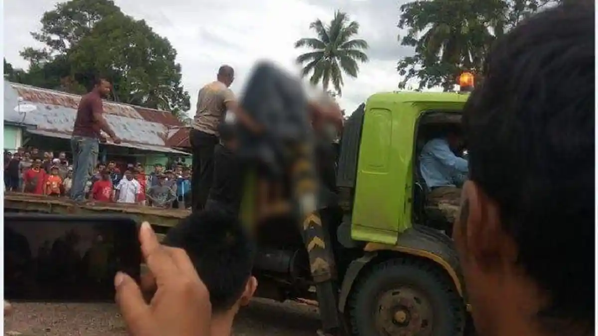 Awaluddin Tewas Terjepit Saat Hendak Menaikkan Alat Berat Pemadat Aspal